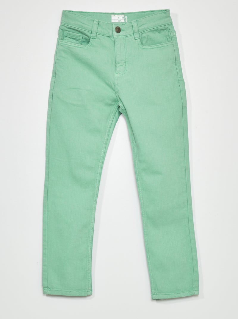 Slim-fit 5-pocket-jeans GROEN - Kiabi