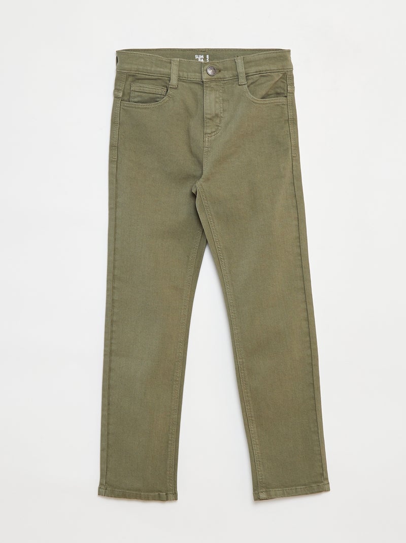 Slim-fit 5-pocket-jeans Groen - Kiabi