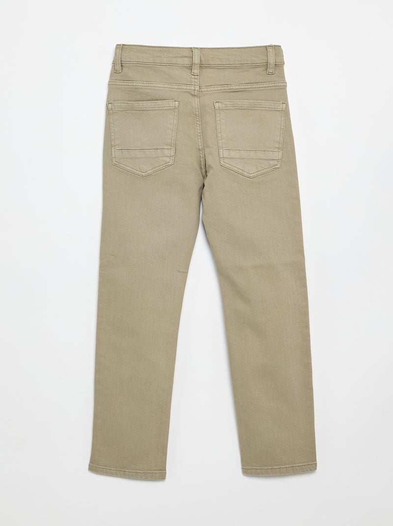 Slim-fit 5-pocket-jeans Kaki - Kiabi