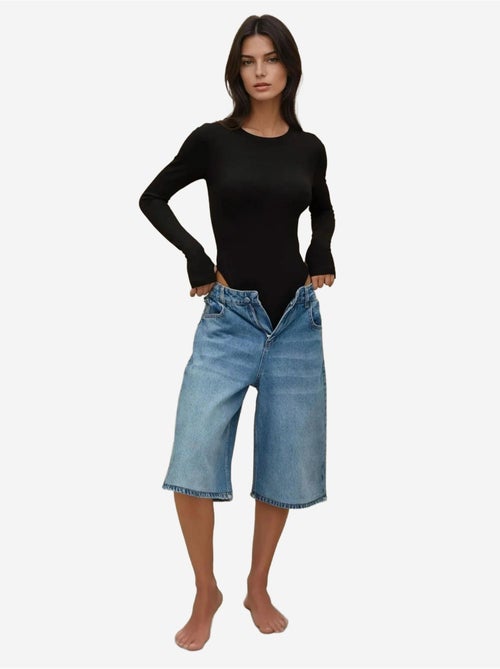 Slim fit bodysuit met ronde hals hiccup - Kiabi