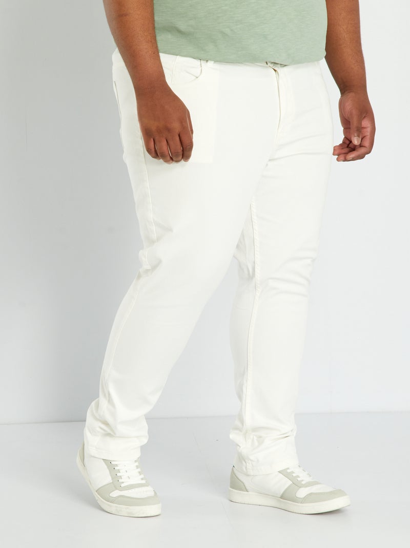 Slim fit broek - L32 WIT - Kiabi
