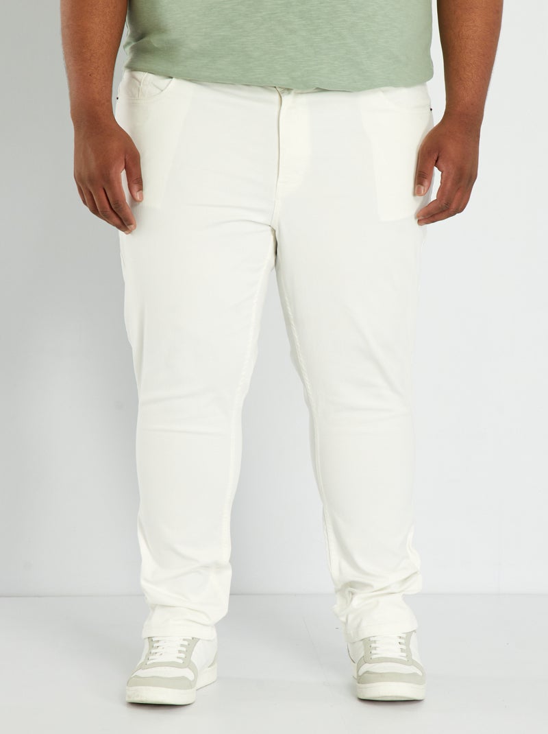Slim fit broek - L32 WIT - Kiabi