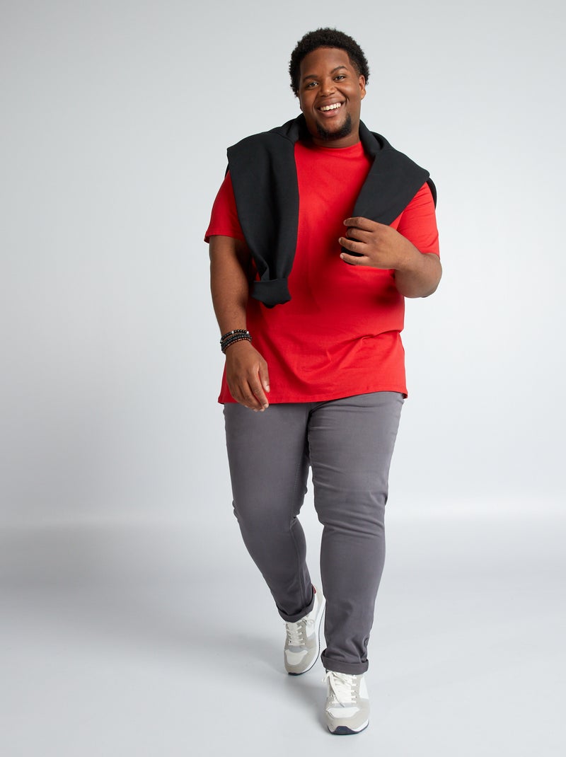 Slim-fit broek L32 GRIJS - Kiabi