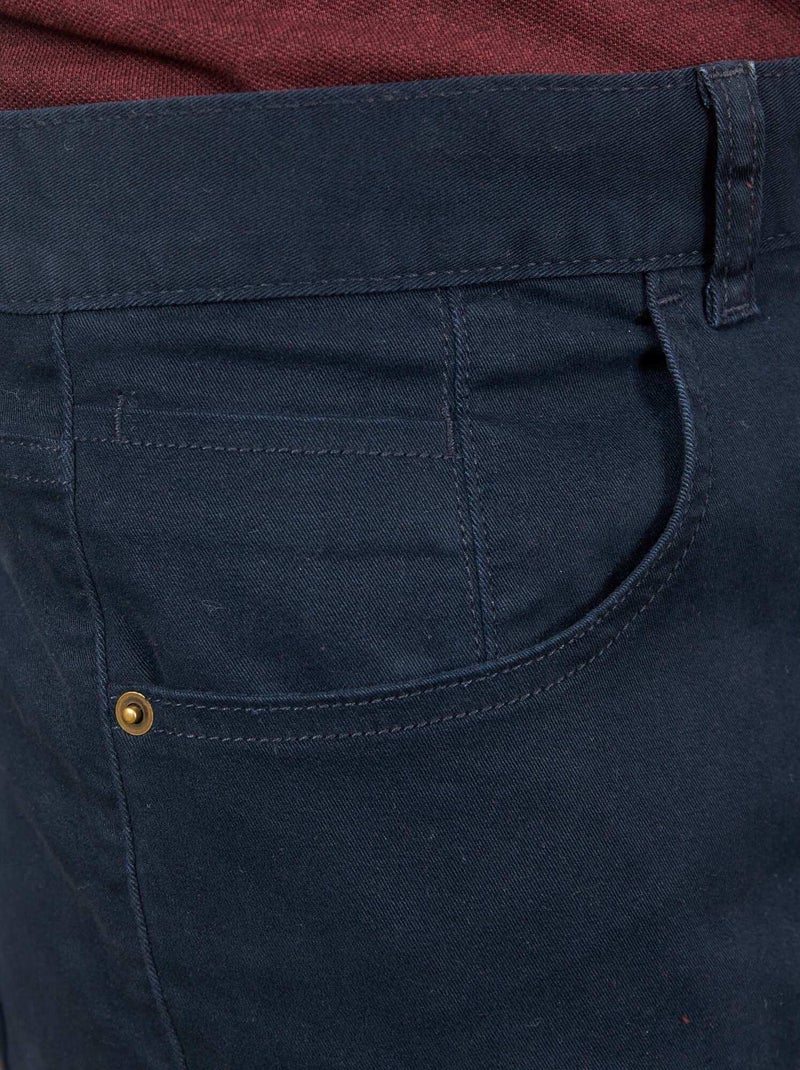 Slim-fit broek L36, voor personen die langer zijn dan 1m90 BLAUW - Kiabi