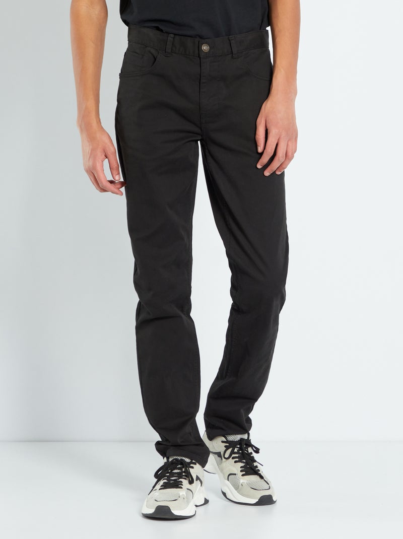 Slim-fit broek L36, voor personen die langer zijn dan 1m90 zwart - Kiabi