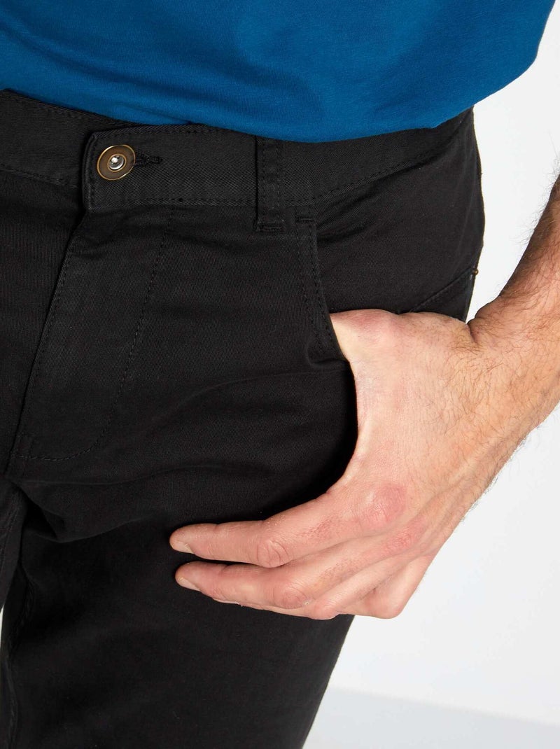 Slim-fit broek L36, voor personen die langer zijn dan 1m90 zwart - Kiabi