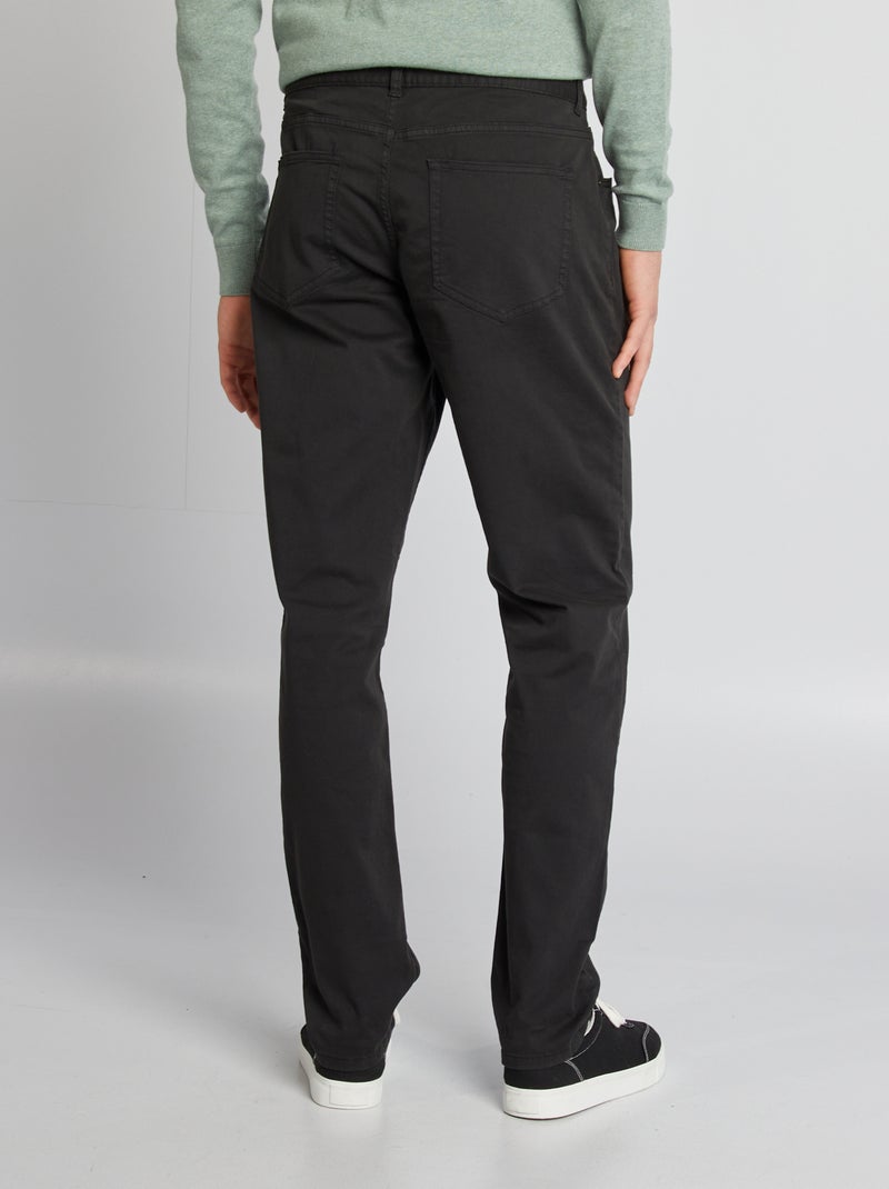Slim-fit broek L38 +1m95 zwart - Kiabi