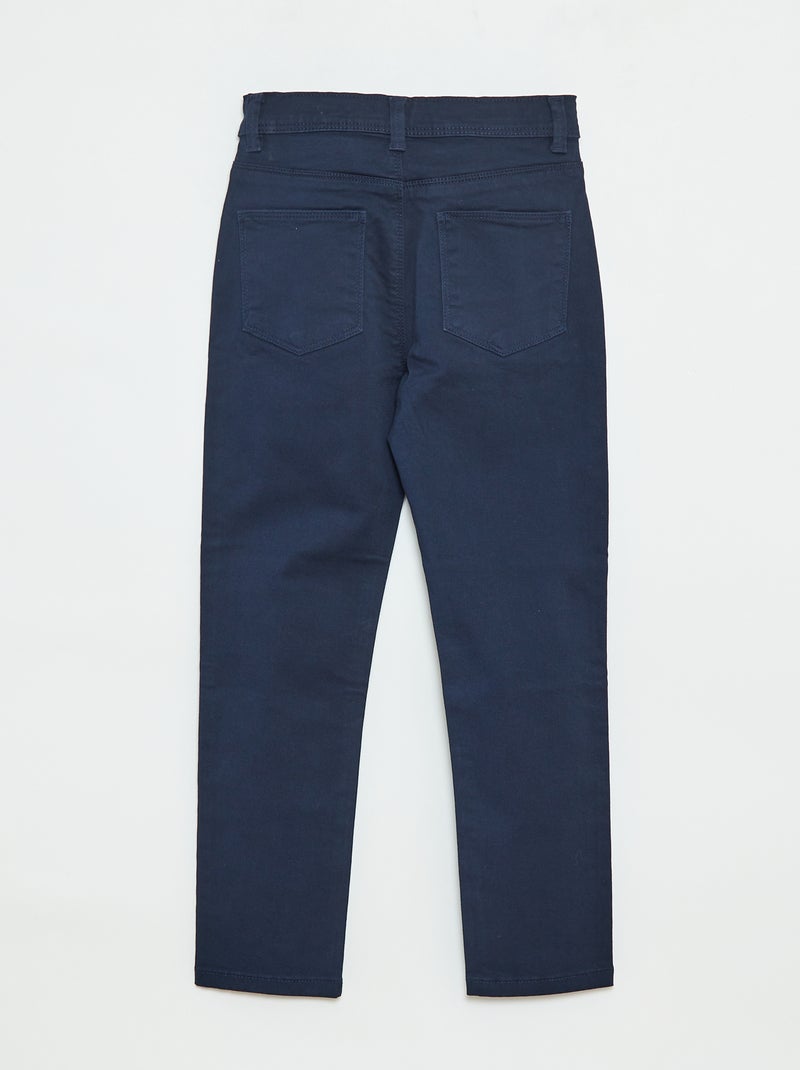 Slim-fit broek met 4 zakken Blauw - Kiabi