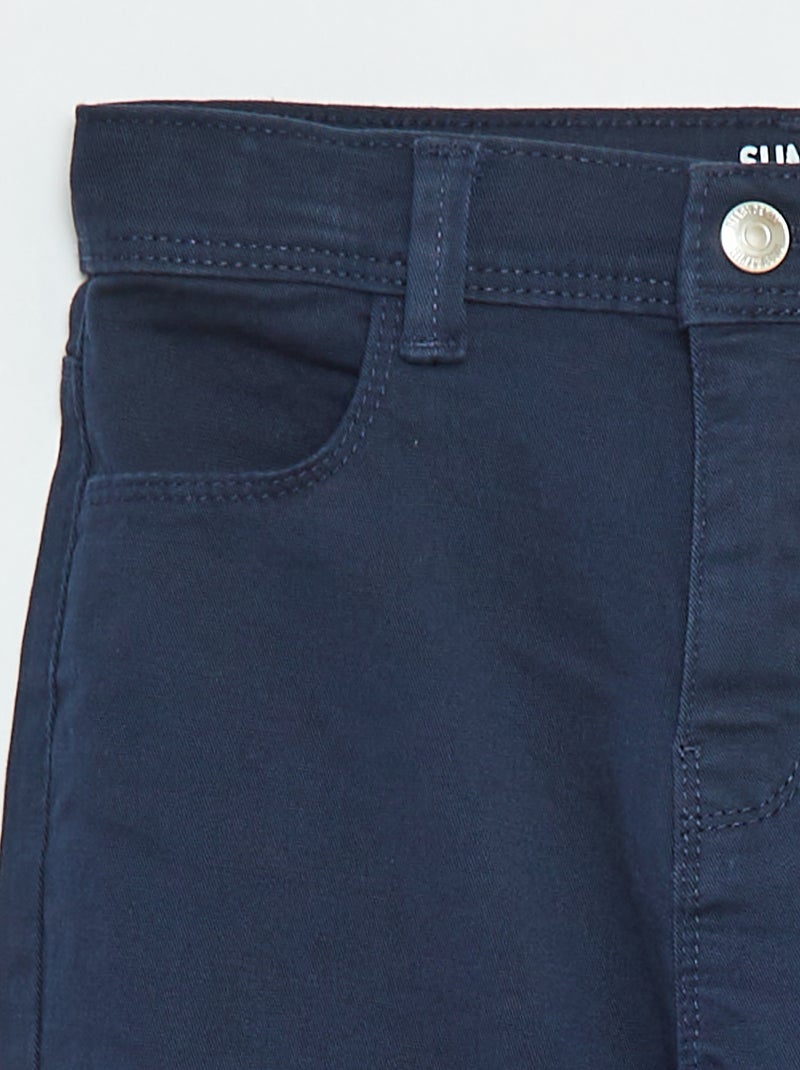 Slim-fit broek met 4 zakken Blauw - Kiabi