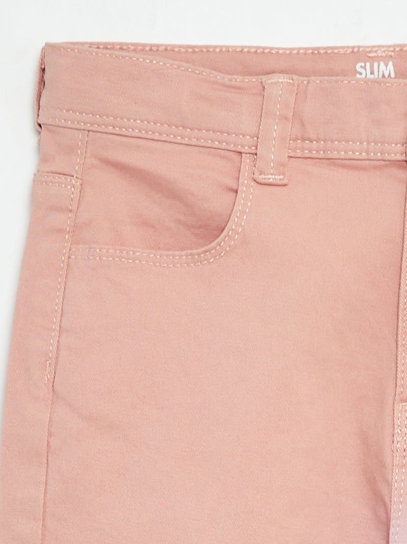 Slim-fit broek met 4 zakken Rose - Kiabi