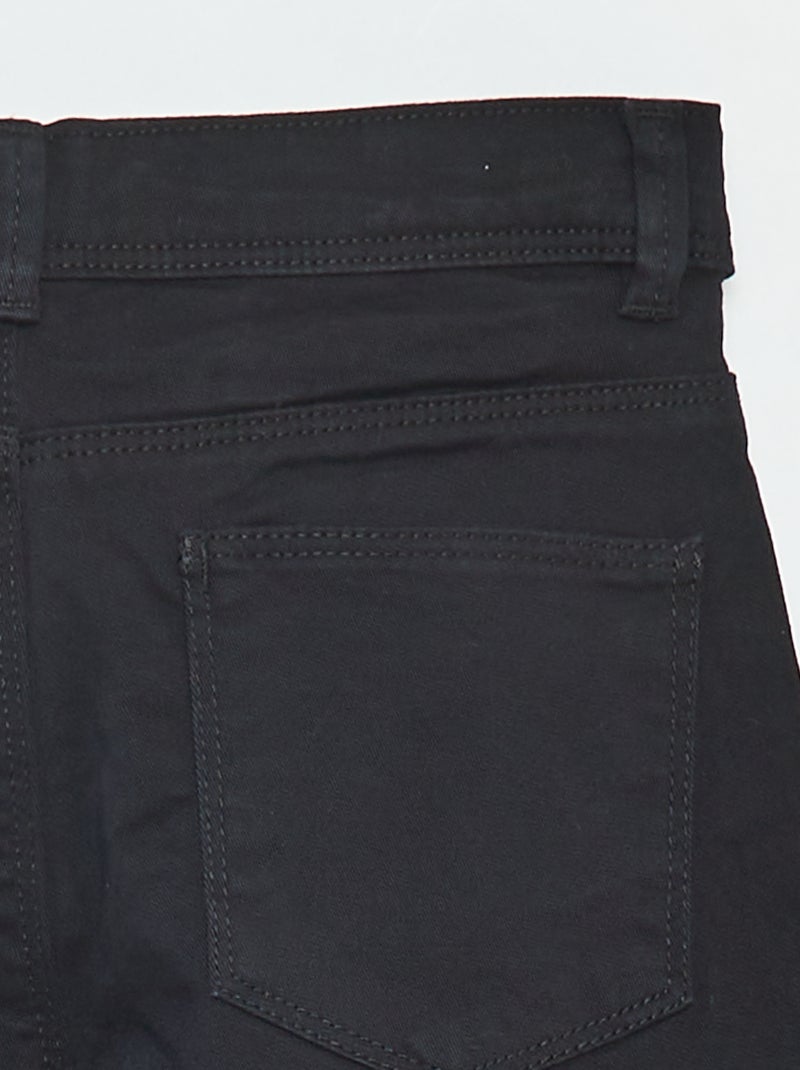 Slim-fit broek met 4 zakken zwart - Kiabi