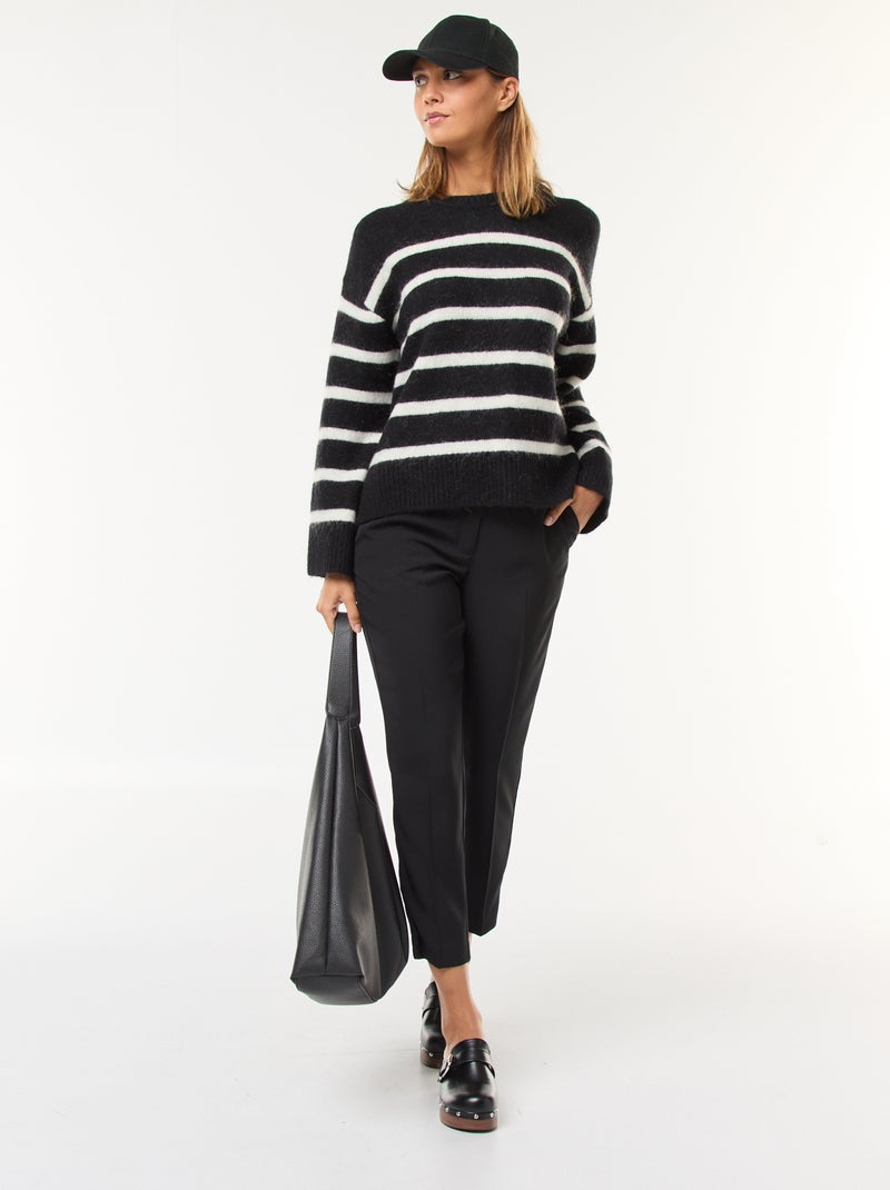 Slim-fit broek zwart - Kiabi