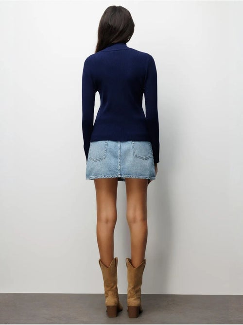 Slim-fit cardigan met halve col en knoopsluiting mixray - Kiabi Slim-fit cardigan met halve col en knoopsluiting mixray - Kiabi