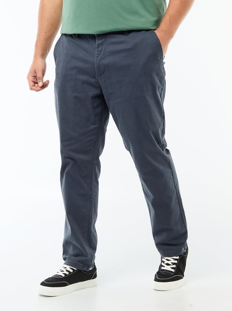 Slim-fit chino - L32 Blauw - Kiabi