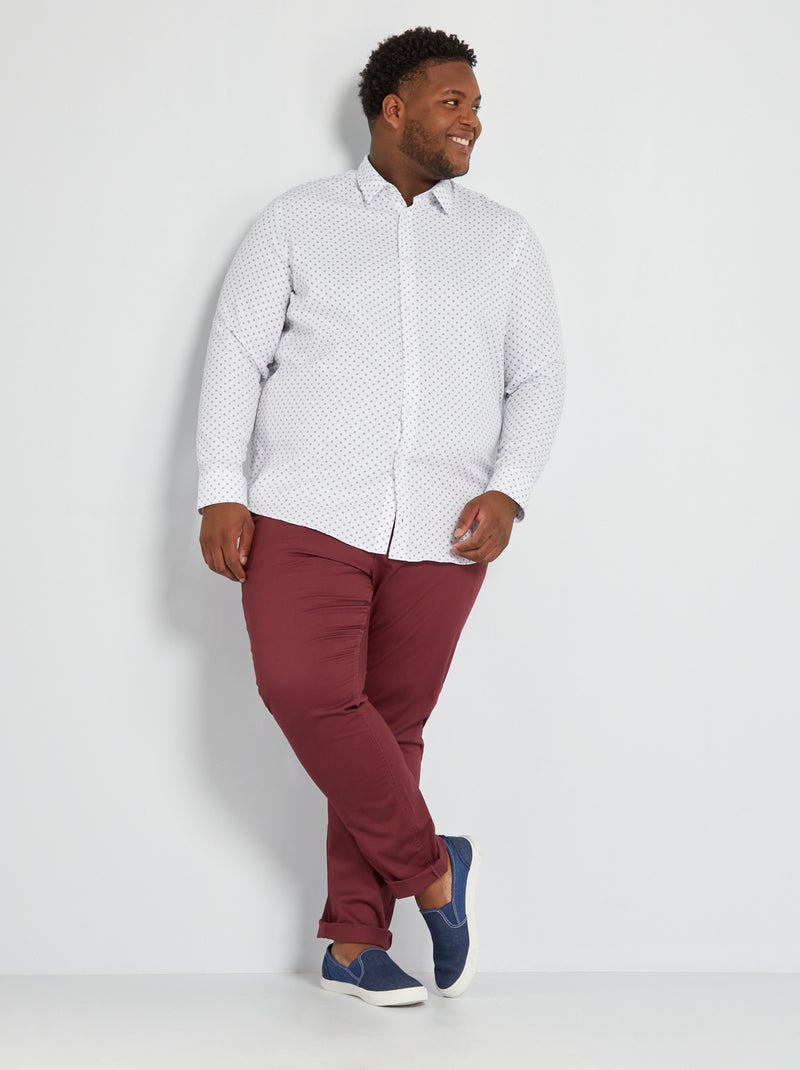 Slim-fit chino - L32 bordeaux - Kiabi