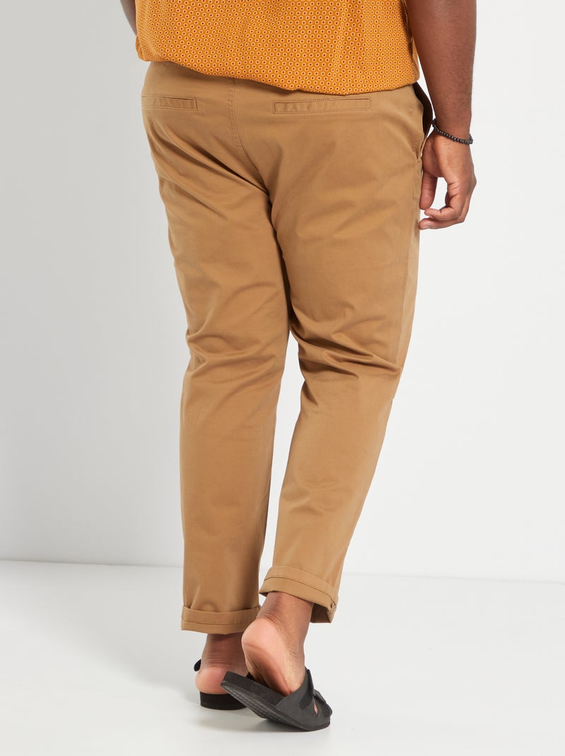 Slim-fit chino - L32 bruin - Kiabi