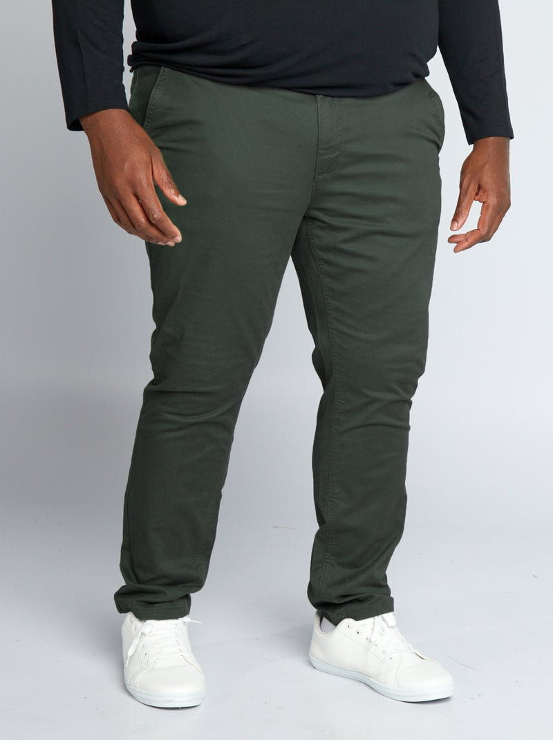Slim fit chino - L32 GROEN - Kiabi
