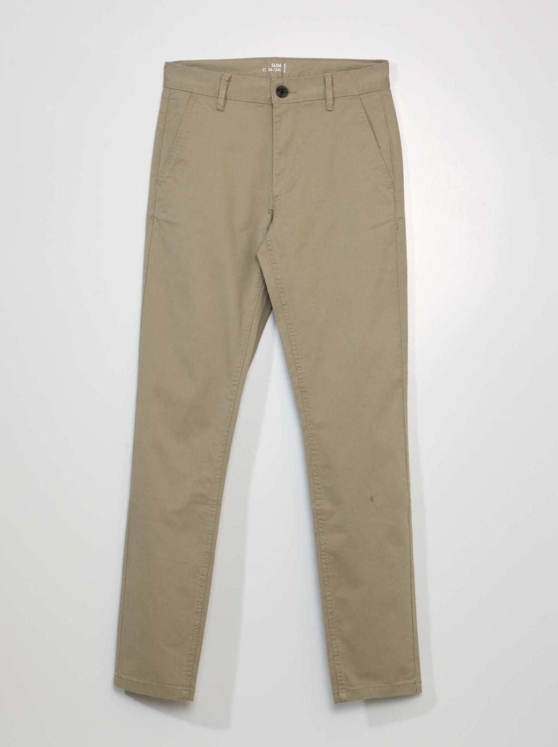 Slim-fit chino - L34 BIEGE - Kiabi