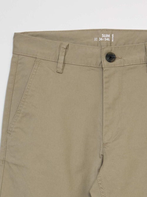 Slim-fit chino - L34 - Kiabi