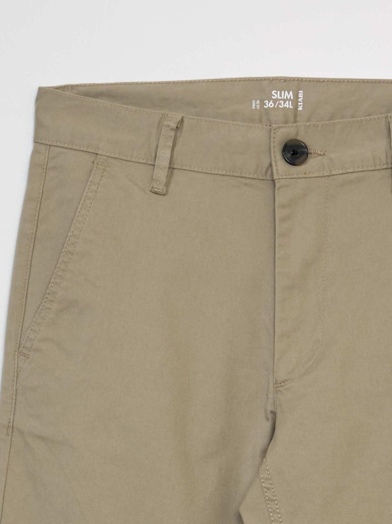 Slim-fit chino - L34 BIEGE - Kiabi