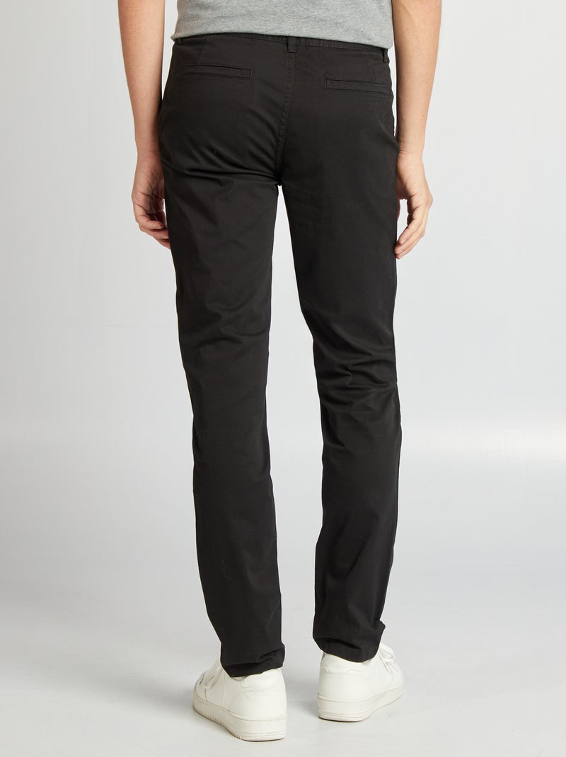 Slim-fit chino - L34 ZWART - Kiabi