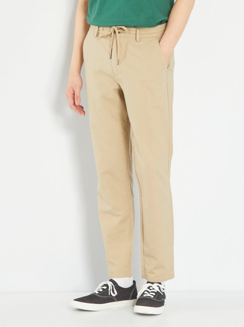 Slim-fit chino BIEGE - Kiabi