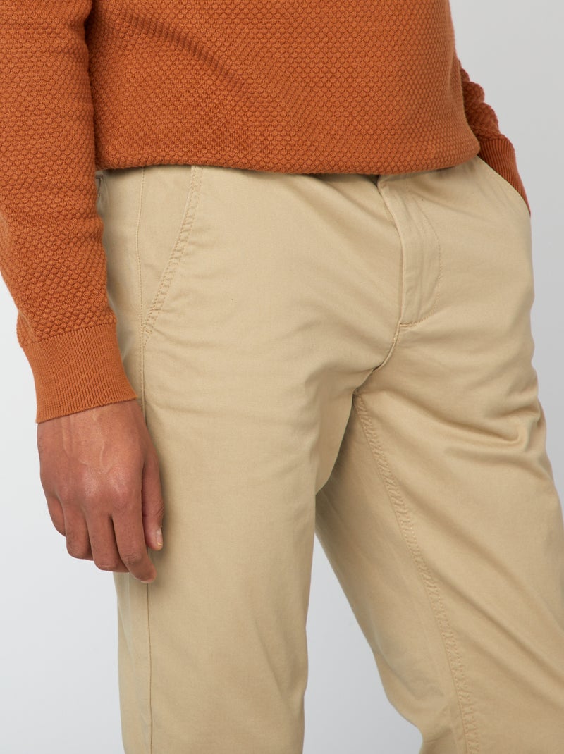 Slim-fit chino BIEGE - Kiabi
