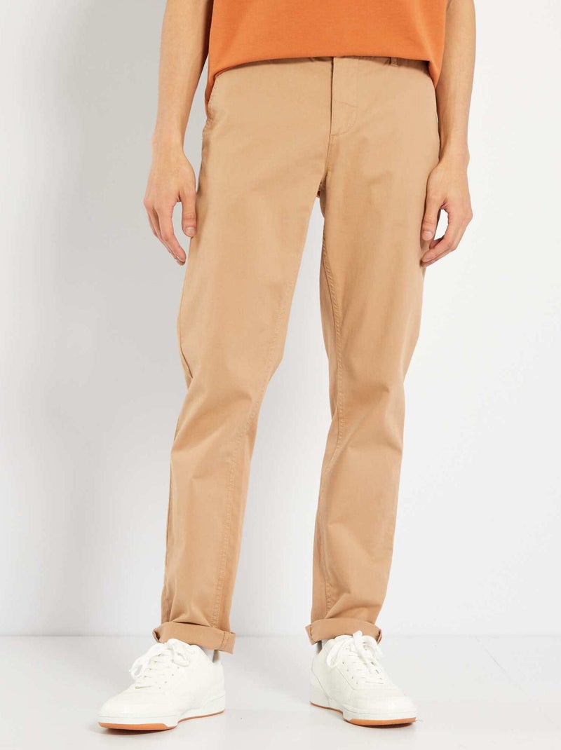 Slim-fit chino biege - Kiabi