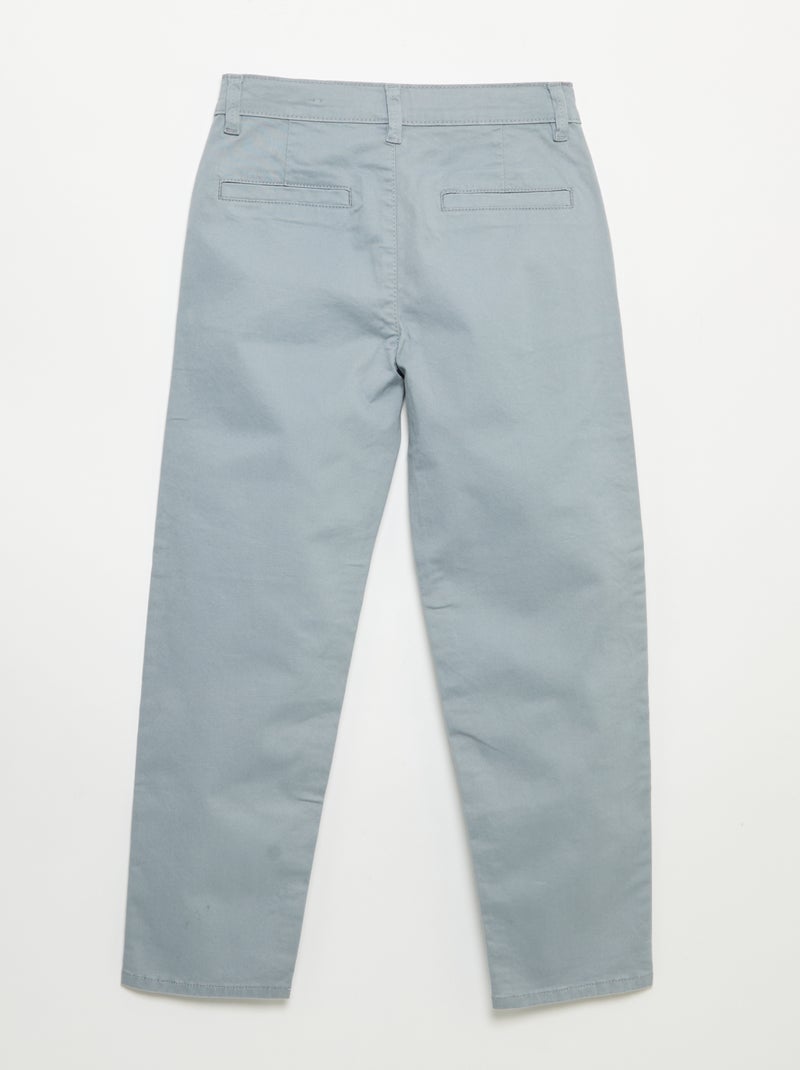 Slim-fit chino Blauw - Kiabi