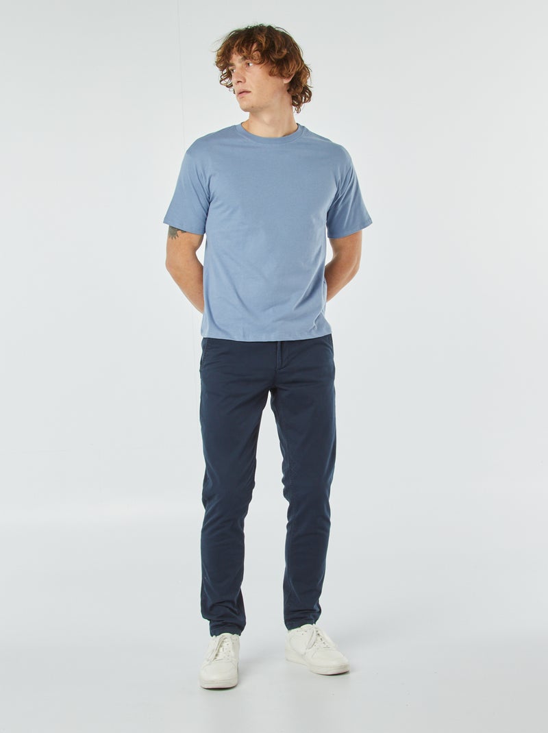 Slim-fit chino blauw - Kiabi