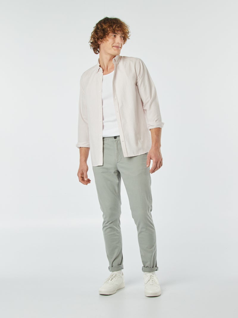 Slim-fit chino GROEN - Kiabi