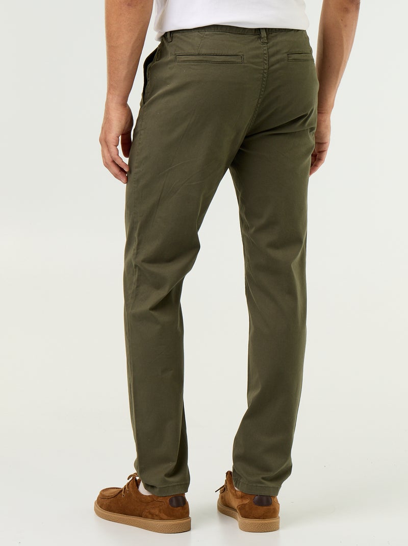 Slim-fit chino Groen - Kiabi