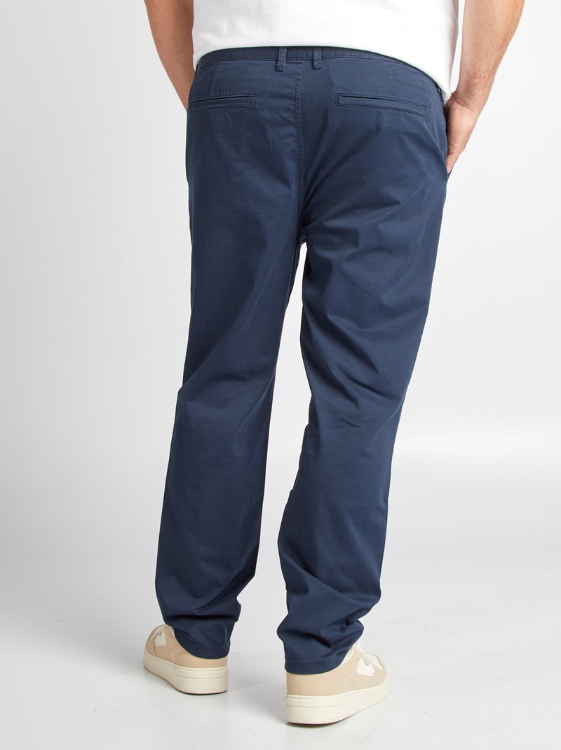 Slim-fit chino L34 BLAUW - Kiabi
