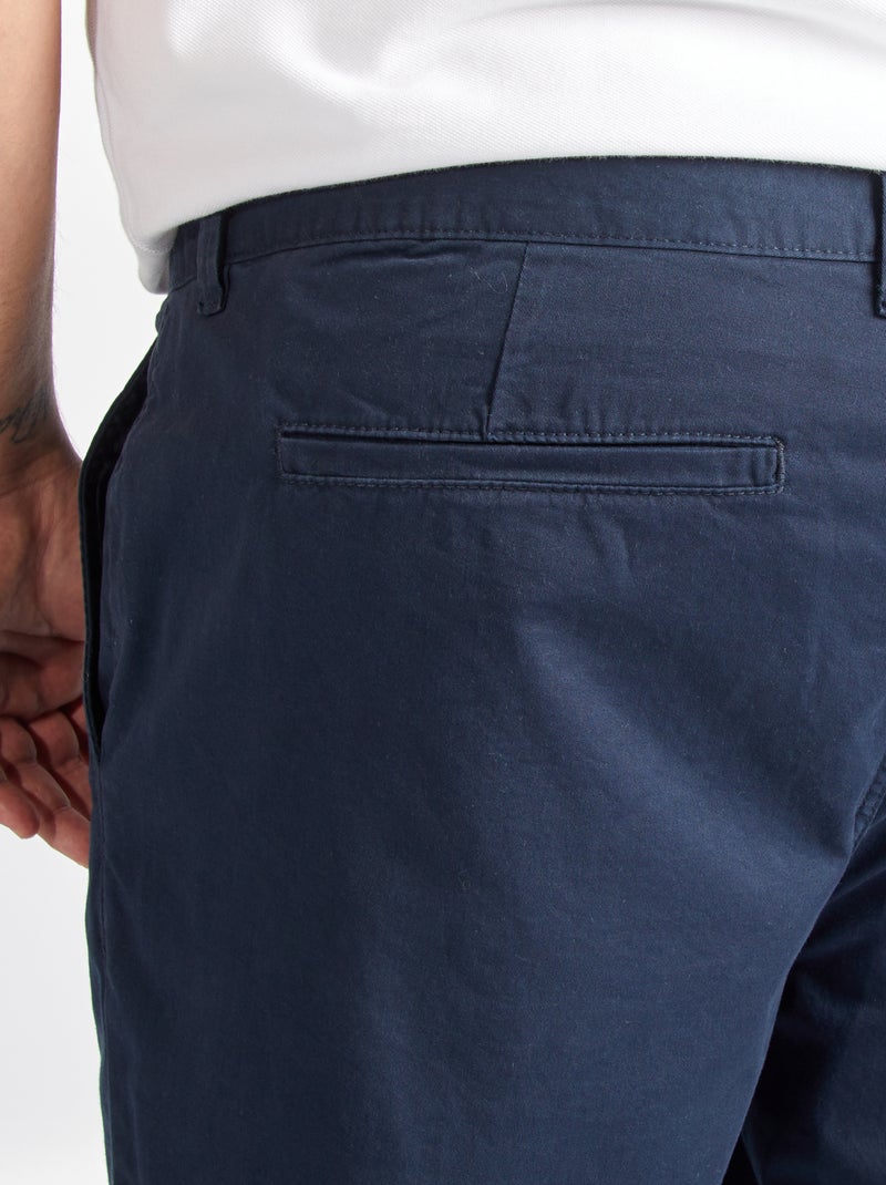 Slim-fit chino L34 BLAUW - Kiabi