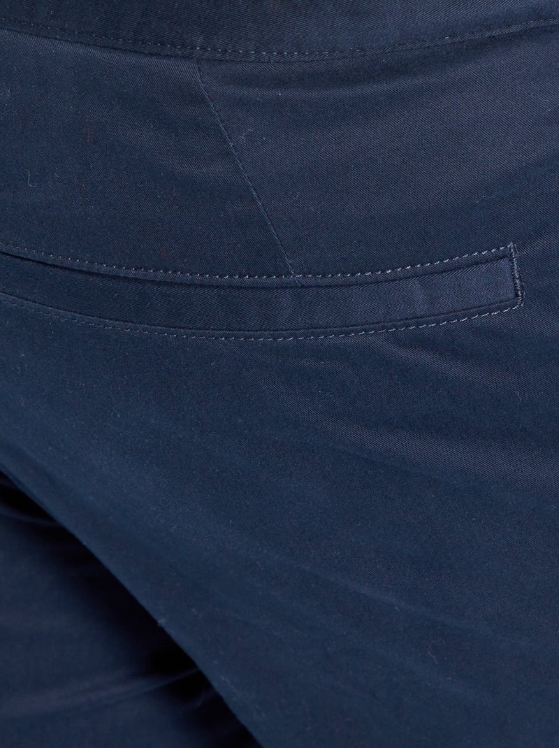 Slim-fit chino L34 BLAUW - Kiabi