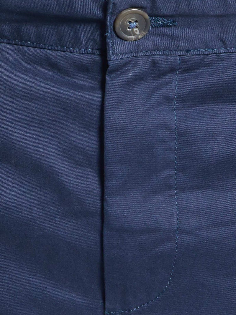 Slim-fit chino L34 BLAUW - Kiabi
