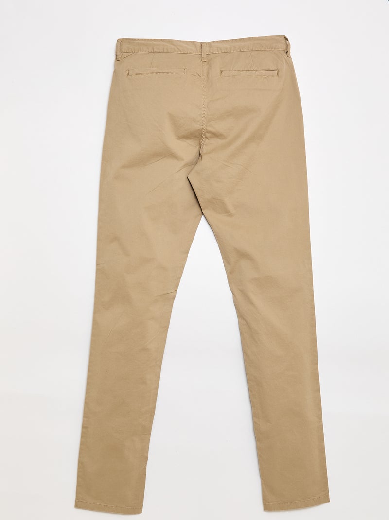 Slim-fit chino L38 +1m95 Biege - Kiabi