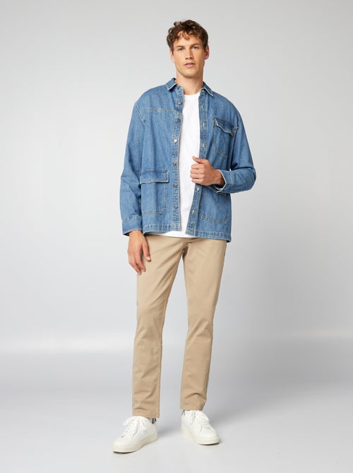 Slim-fit chino met 5 zakken - L32 - Kiabi