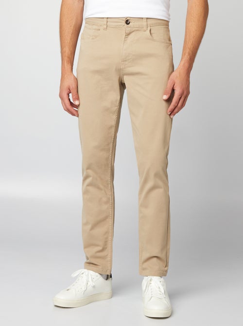 Slim-fit chino met 5 zakken - L32 - Kiabi