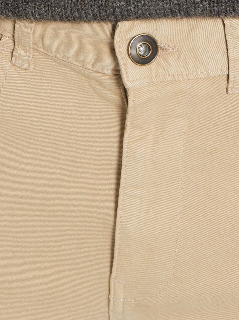 Slim-fit chino met 5 zakken - L32 beige - Kiabi