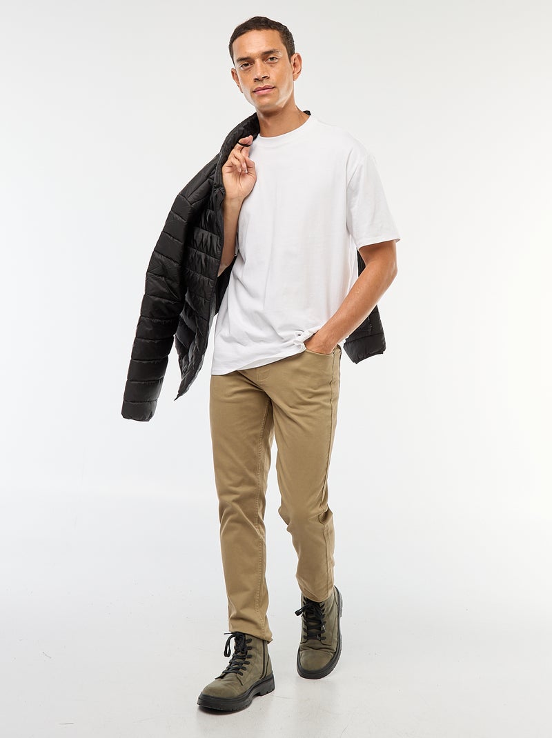 Slim-fit chino met 5 zakken - L32 Beige - Kiabi