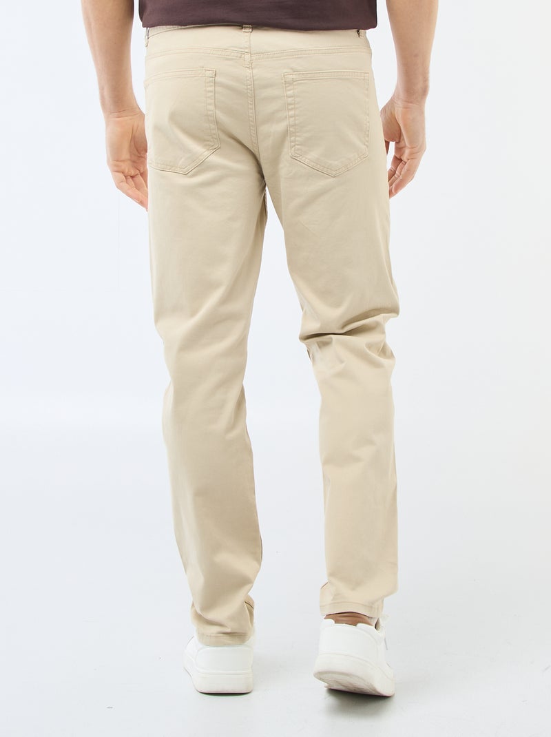 Slim-fit chino met 5 zakken - L32 Biege - Kiabi