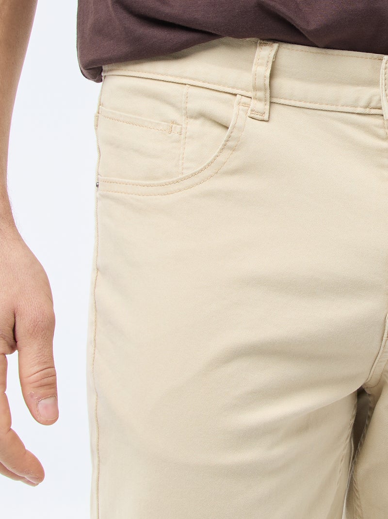 Slim-fit chino met 5 zakken - L32 Biege - Kiabi