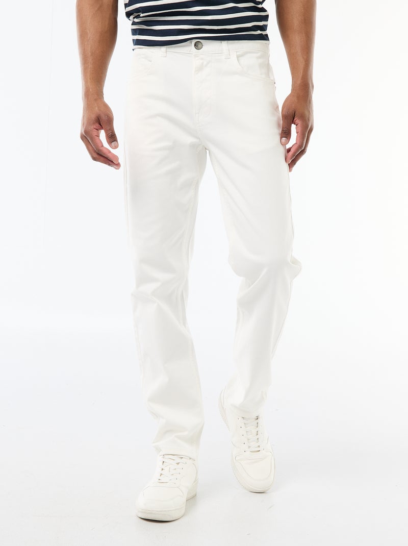 Slim-fit chino met 5 zakken - L32 Biege - Kiabi