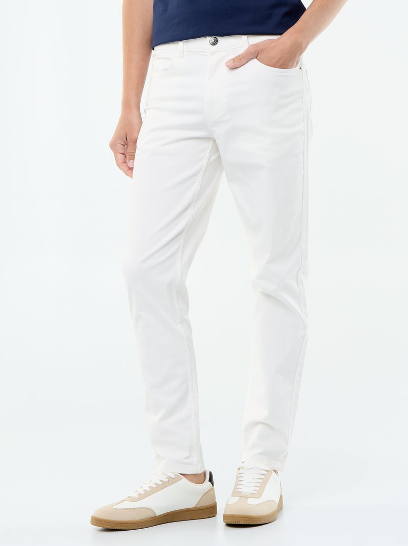 Slim-fit chino met 5 zakken - L32 Biege - Kiabi