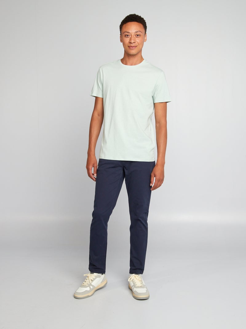 Slim-fit chino met 5 zakken - L32 BLAUW - Kiabi