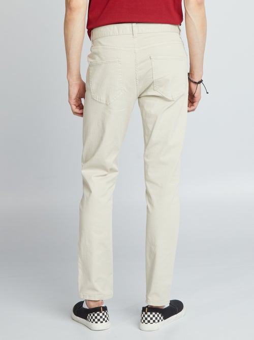 Slim-fit chino met 5 zakken - L32 - Kiabi