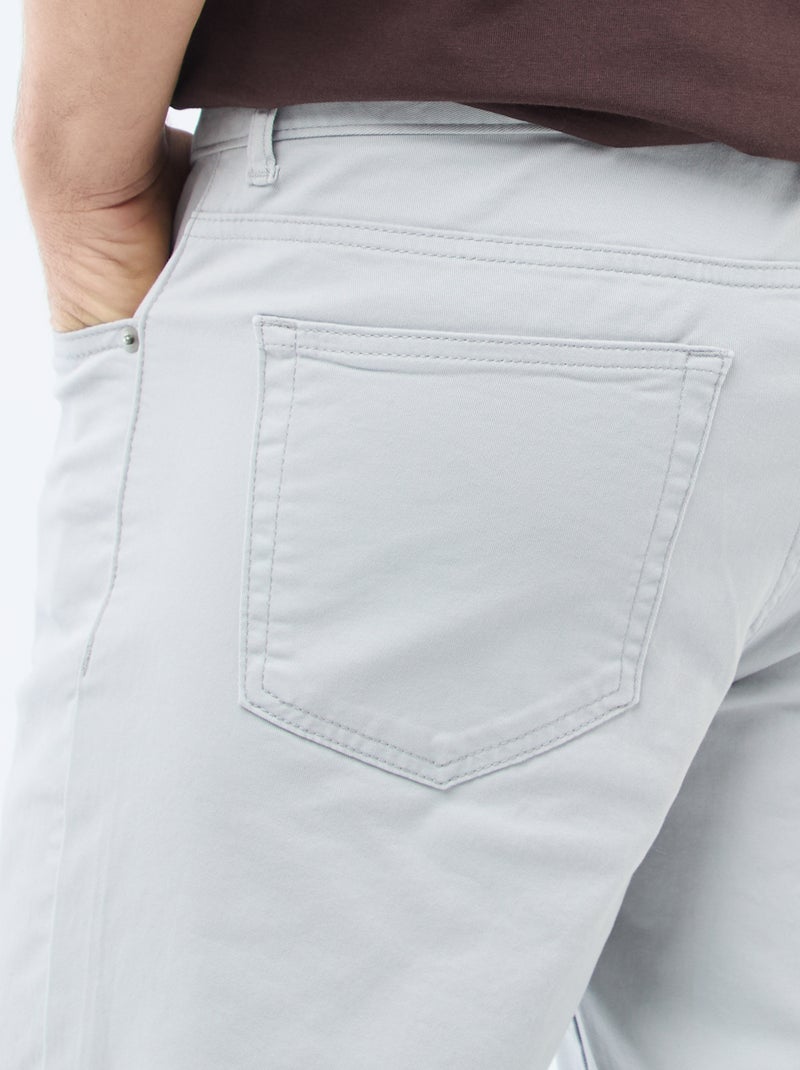 Slim-fit chino met 5 zakken - L32 Grijs - Kiabi