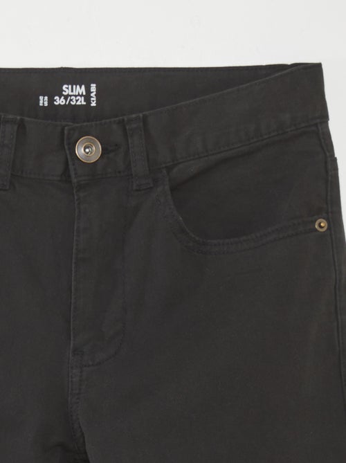 Slim-fit chino met 5 zakken - L32 - Kiabi