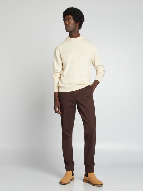 Slim-fit chino van keperstof - Kiabi